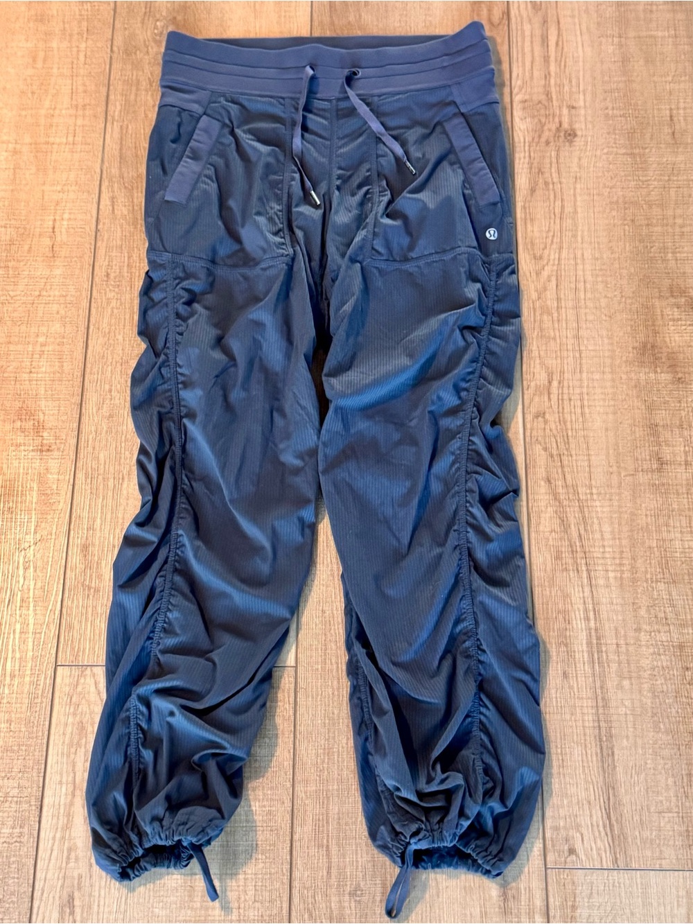 Lululemon Studio Pant II Black Ruched Drawstring Pants Size 4